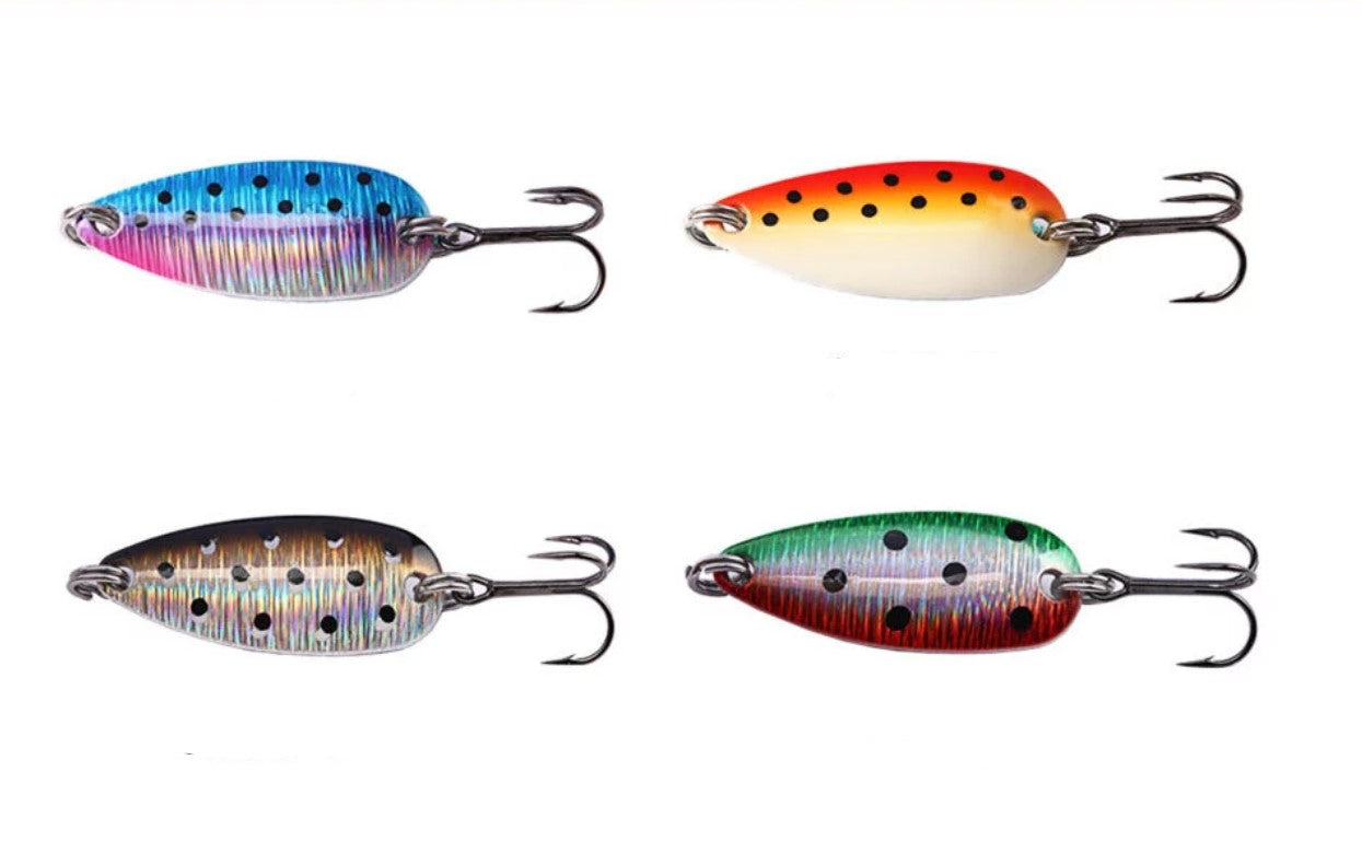 53mm 14g Spotted Spoon – Trophy Trout Lures and Fly Fishing