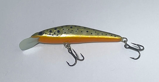 PAN Handmade Lures 72mm 8g Sinking - Black Gold Orange