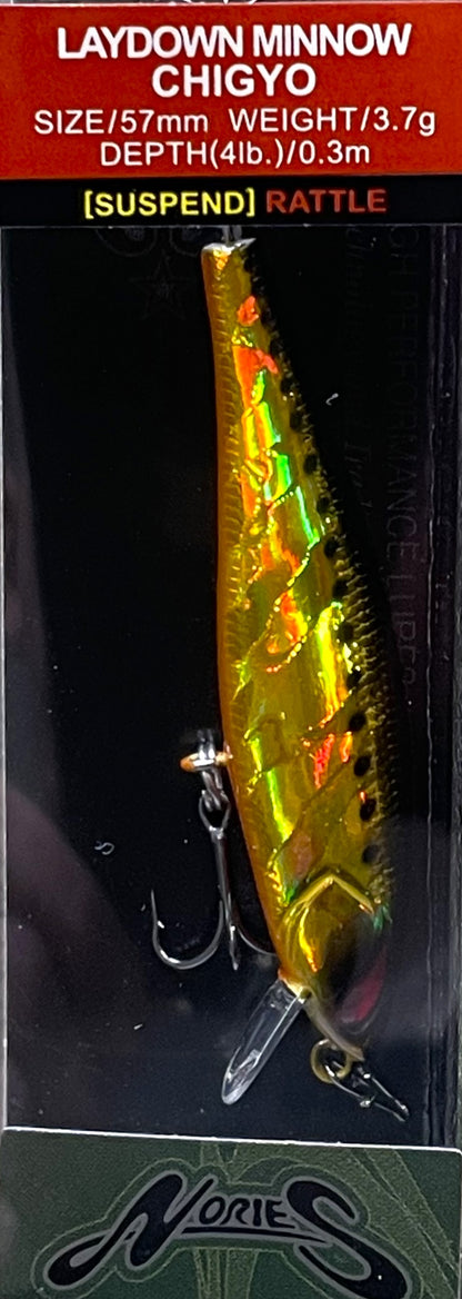 Nories Laydown Minnow Chigyo - BR-71 Hologram U.S Goldrush