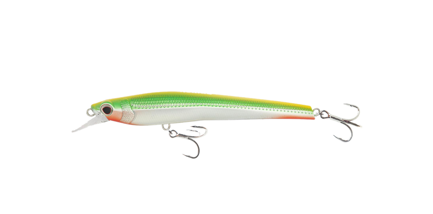 Shikari 115 Slow Floating Jerkbait - Chartreuse Chrome