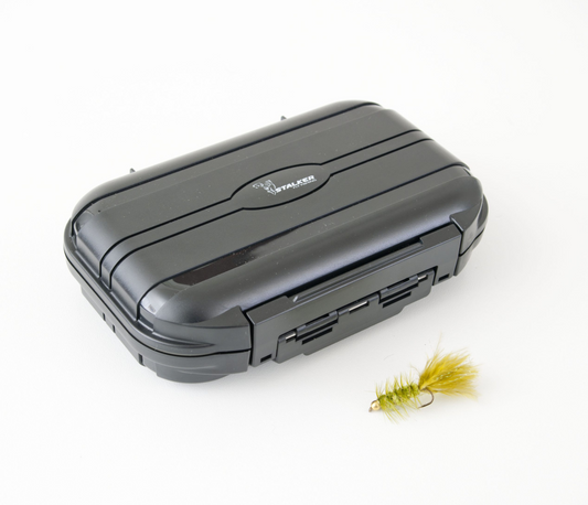 Stalker Double Sided Black Slit Foam with Leaf Insert Fly Box