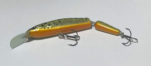 PAN Handmade Lures 100mm 12g Jointed - Black Gold Orange