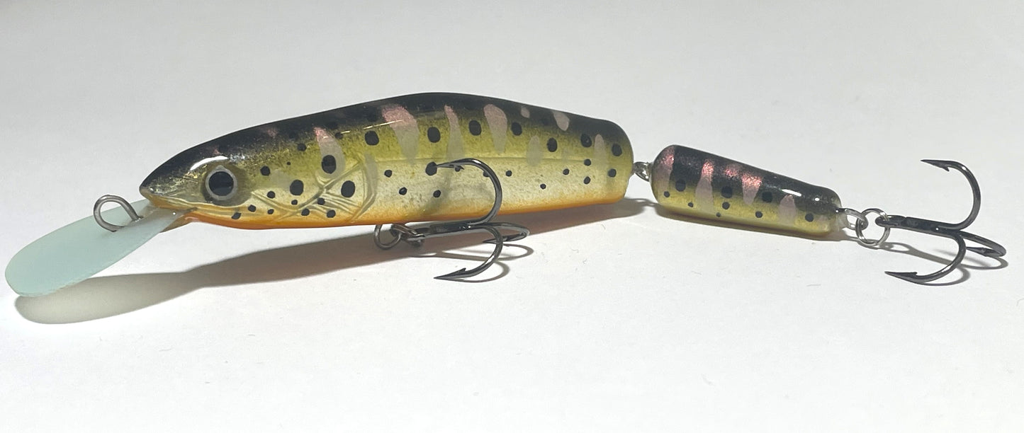 PAN Handmade Lures 100mm 12g Jointed - Black Gold Orange