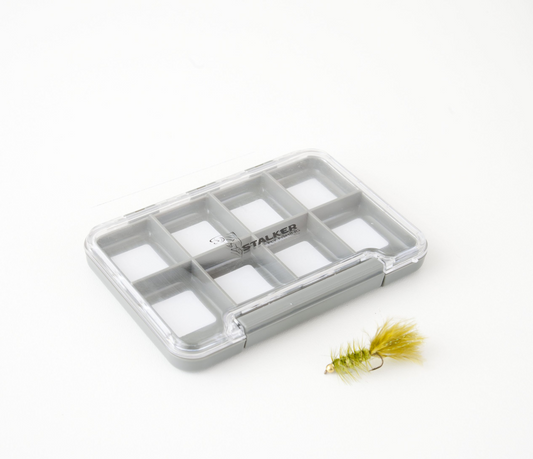 Stalker - Grey 8 Compartment Fly Box