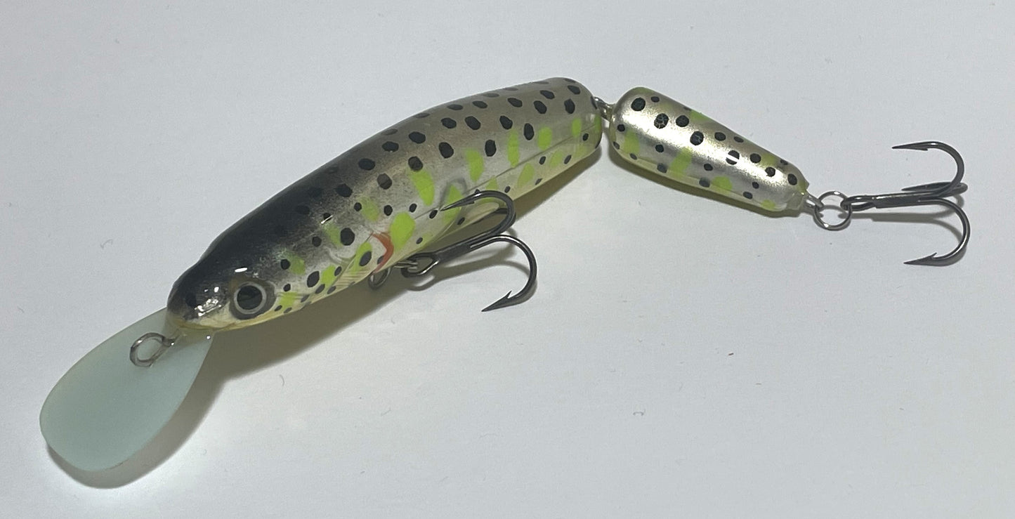 PAN Handmade Lures 100mm 12g Jointed - Silver Green Gold