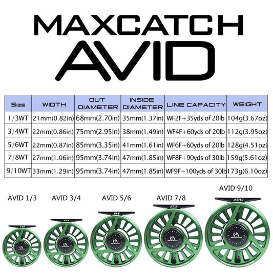Maxcatch Avid Fly Reel - Green