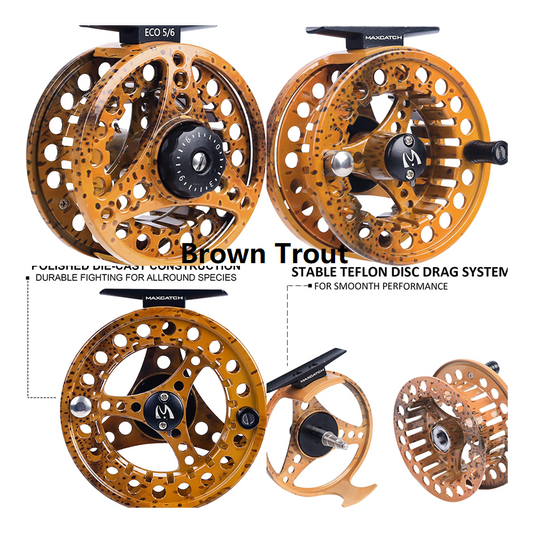 Maxcatch ECO New Starter Fly Reel - Brown Trout Pattern
