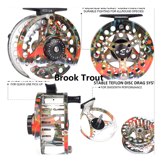 Maxcatch ECO New Starter Fly Reel - Brook Trout Pattern