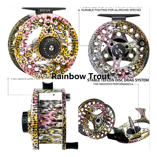 Maxcatch ECO New Starter Fly Reel - Rainbow Trout Pattern
