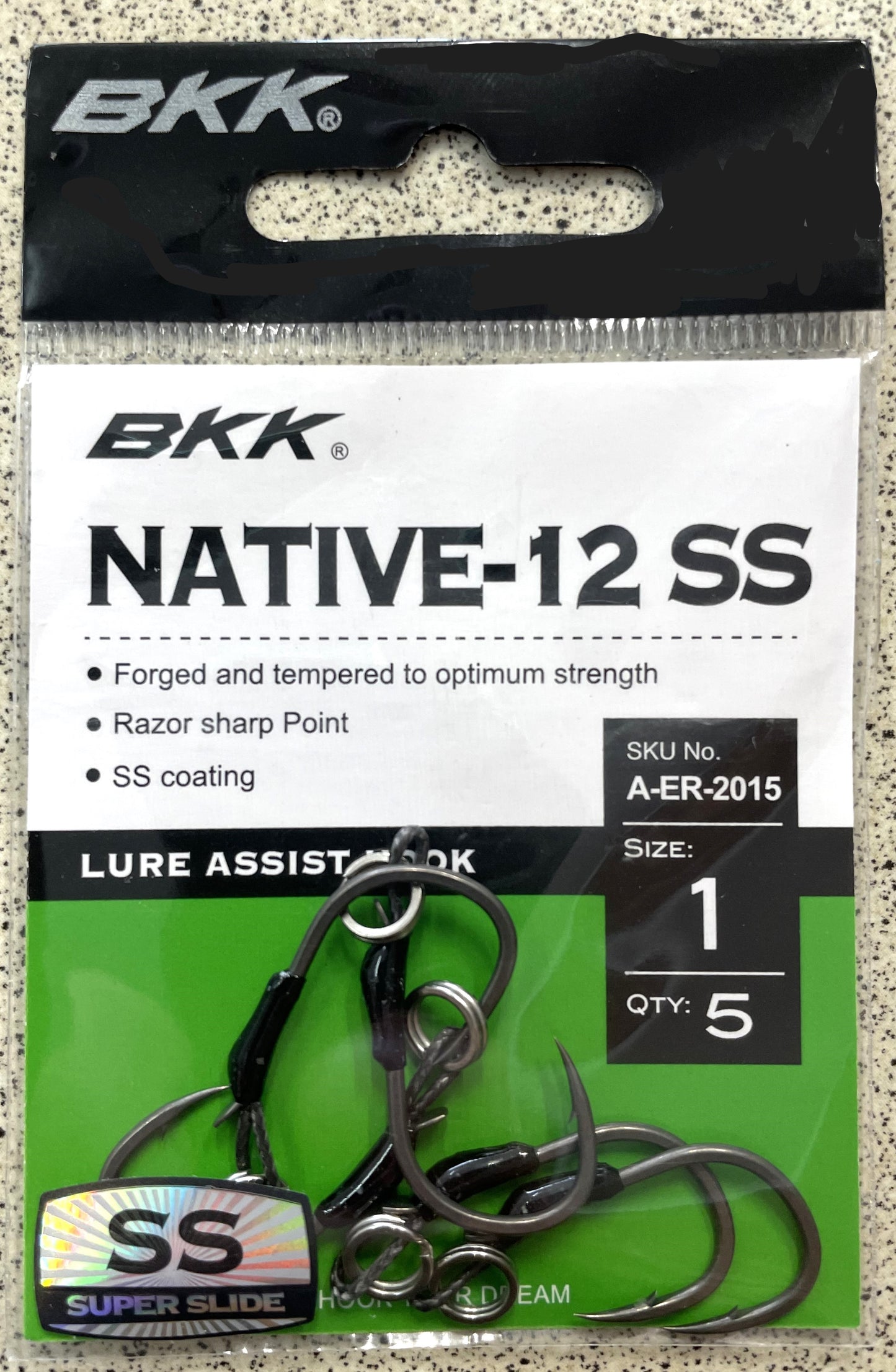 BKK Native-12 SS Lure Assist Single Hook #1