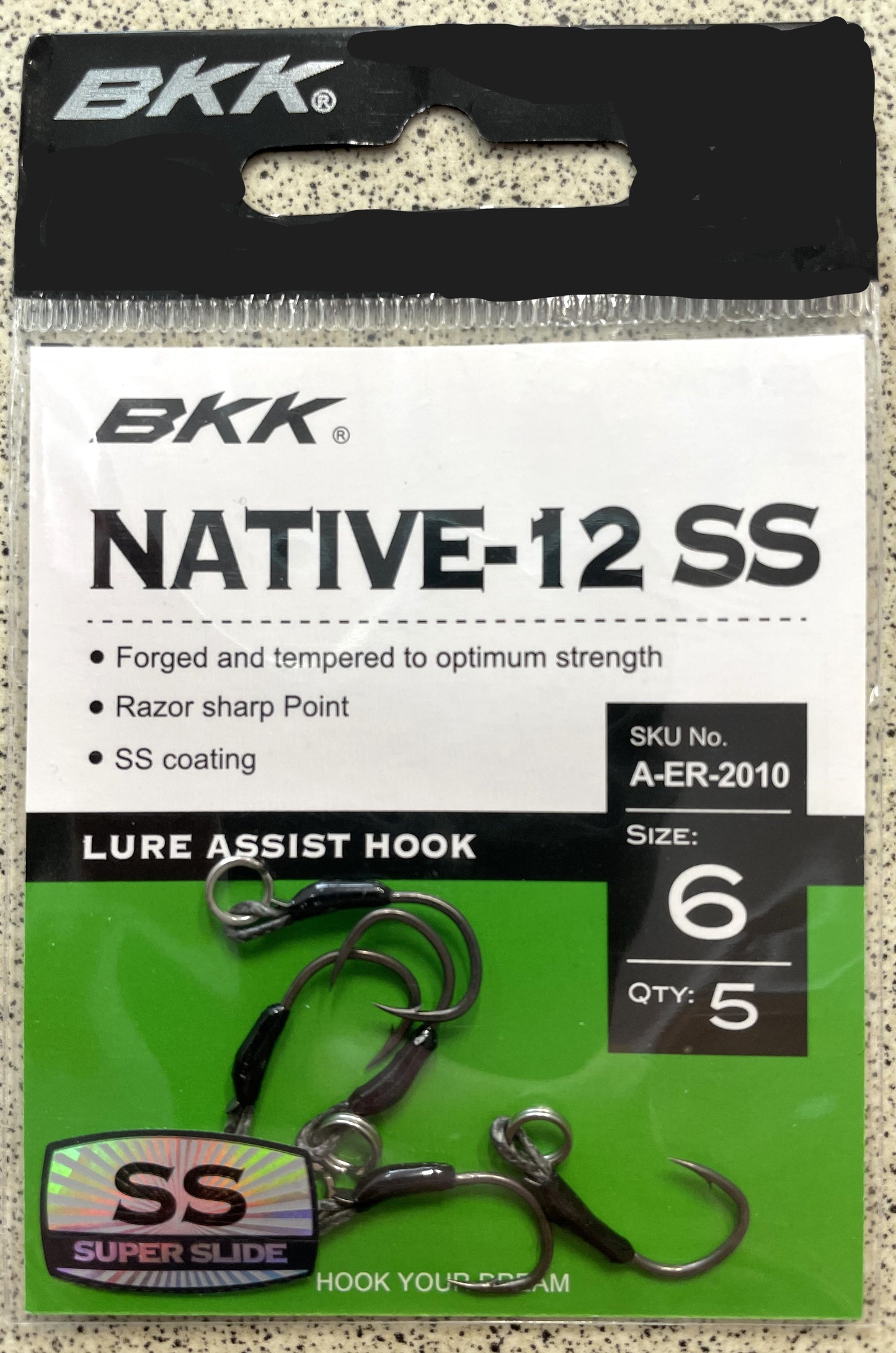 BKK Native-12 SS Lure Assist Single Hook #6