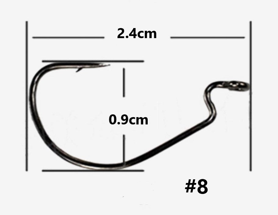 Swim Bait/Soft Plastic Bait Hooks - #8