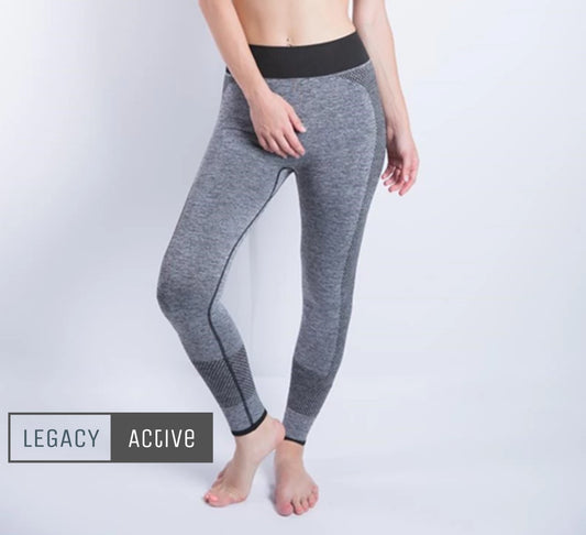 LEGACY ACTIVE Nylon and Cotton Leggings Gray / Black