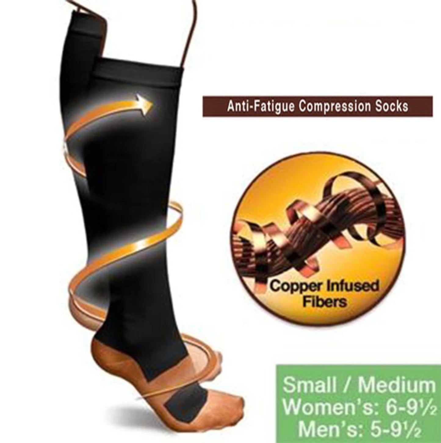 Copper Infused Anti-Fatigue Compression Socks