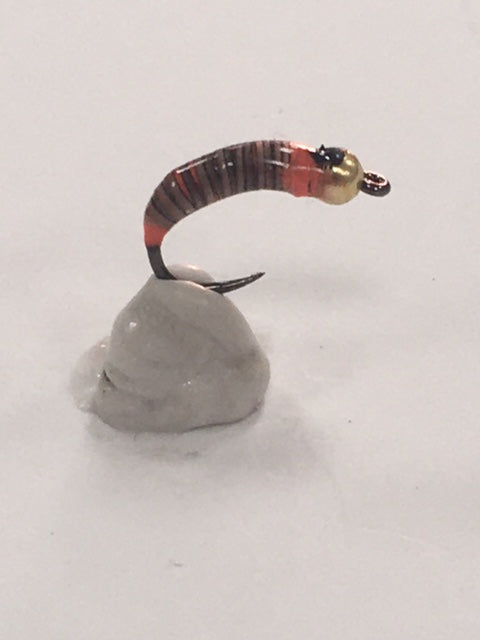 Beadhead Larvae - Brown & Hot Orange