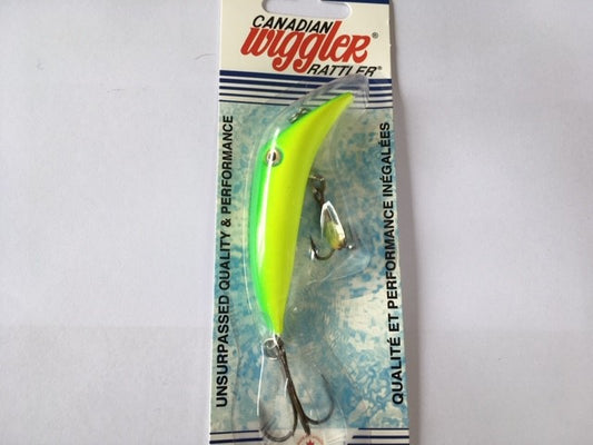 Canadian Wiggler - Flatfish Rattler (Chartreuse Green)