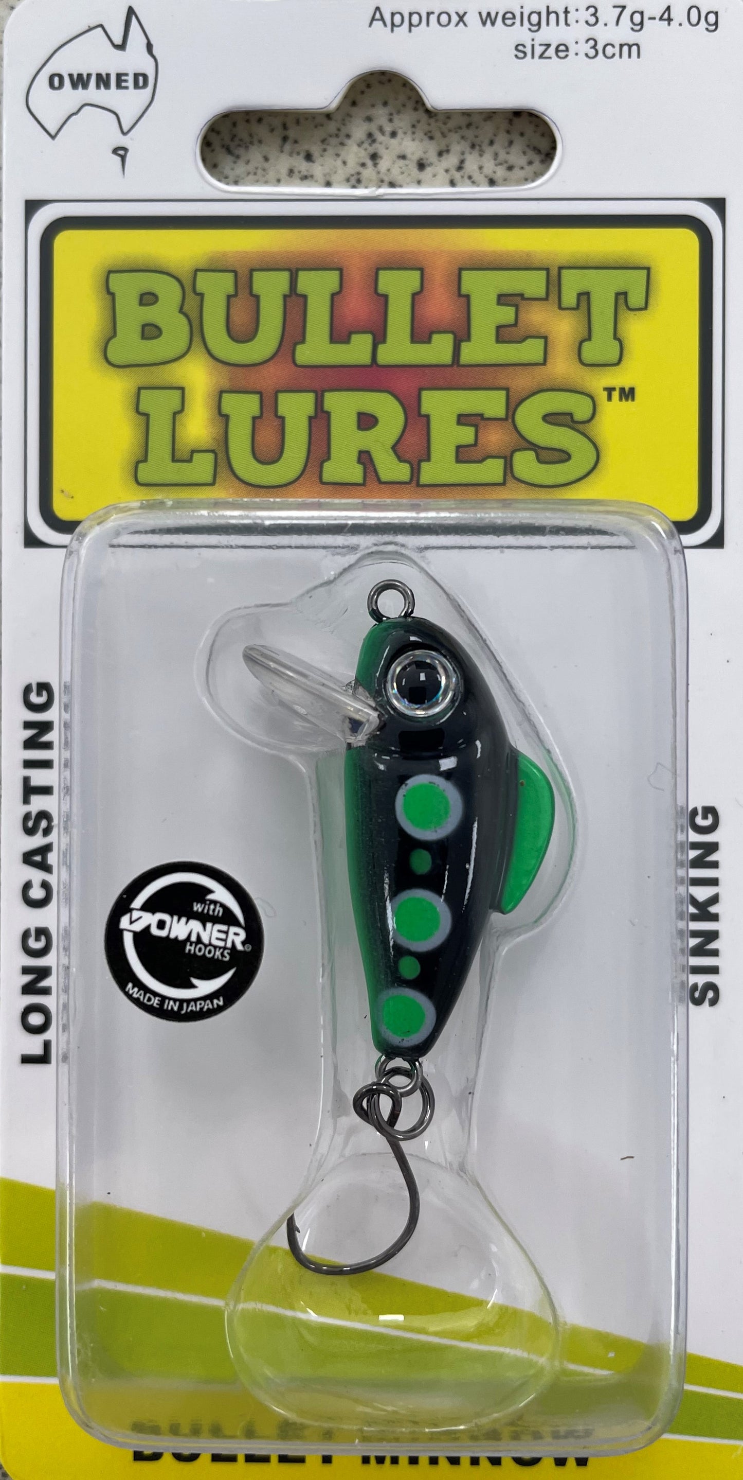 Bullet Lures - Bullet Minnow (Green Widow)