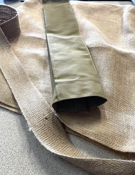 Wading Bag - Hessian with Net Pouch #A