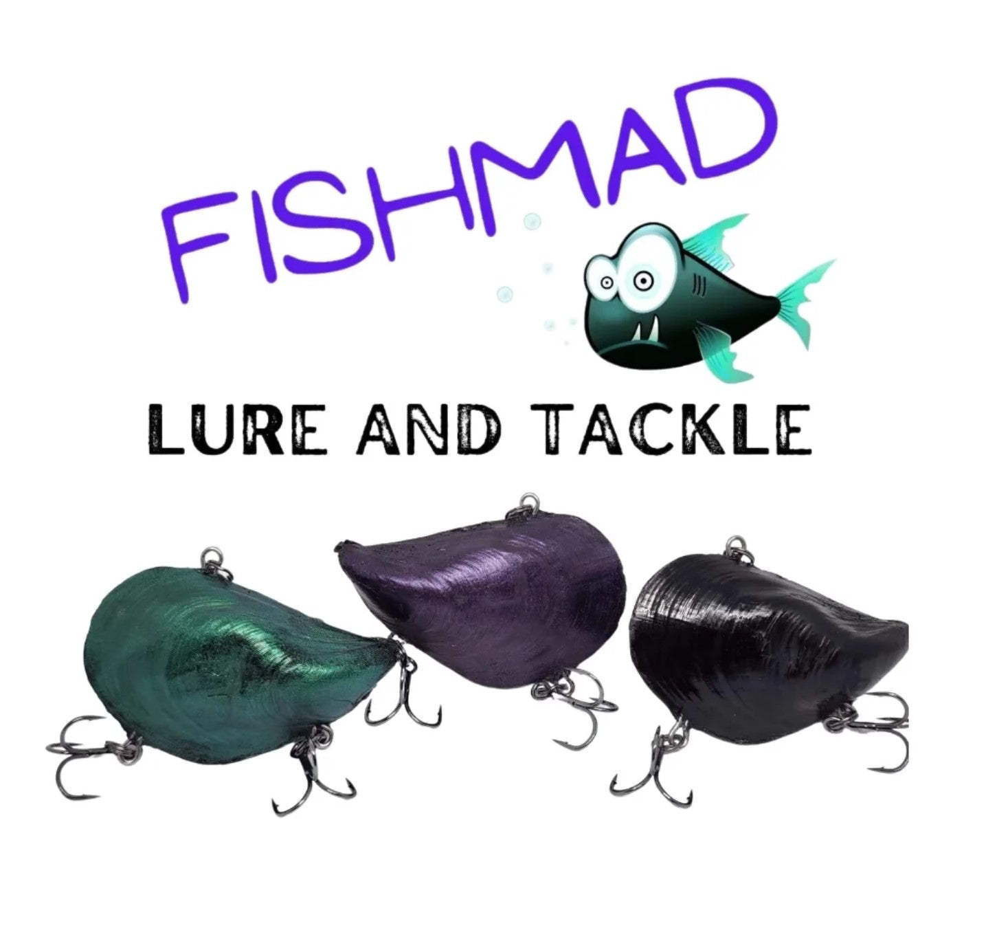 Fishmad Mussel Lure - Shimmer Purple - Large