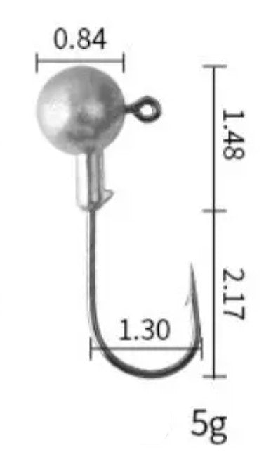 5g Lead Ball Jig Heads