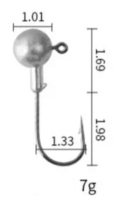 7g Lead Ball Jig Heads