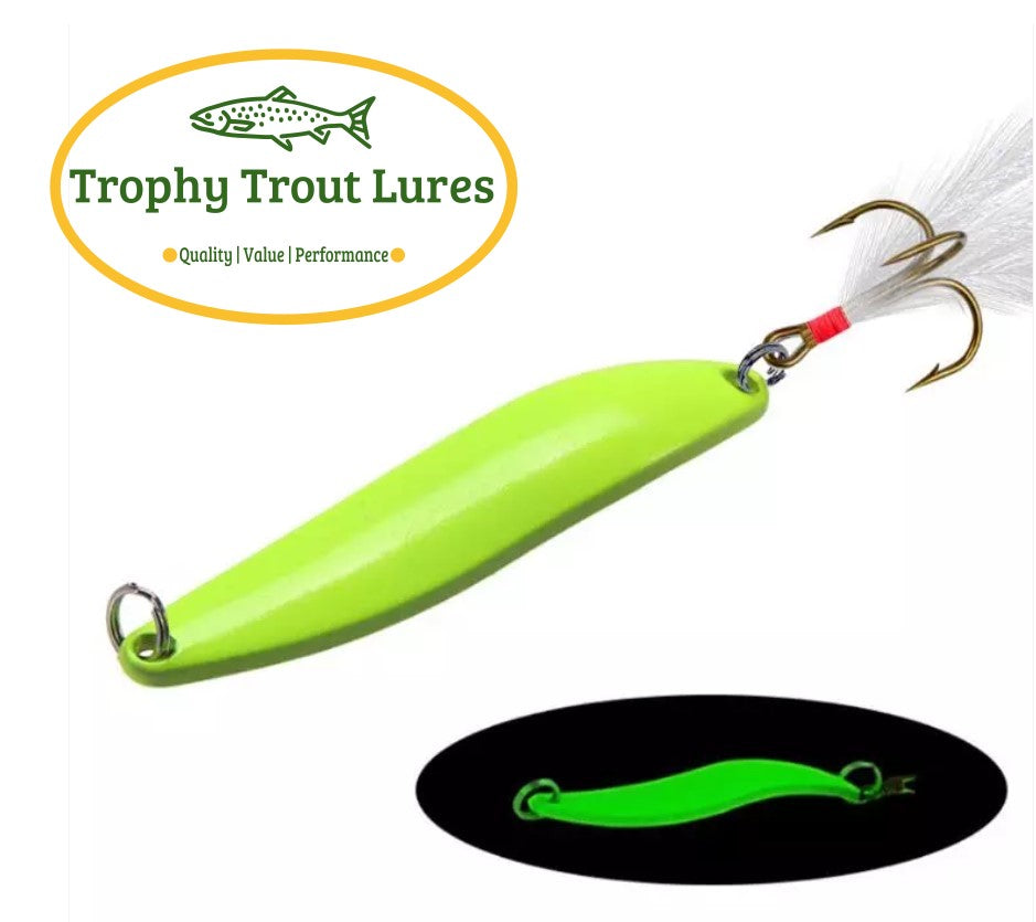 Luminous Spoon - 50mm 7g – Trophy Trout Lures and Fly Fishing