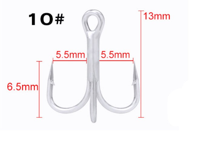 Dressed Treble Hooks - Red #10 (5pc)