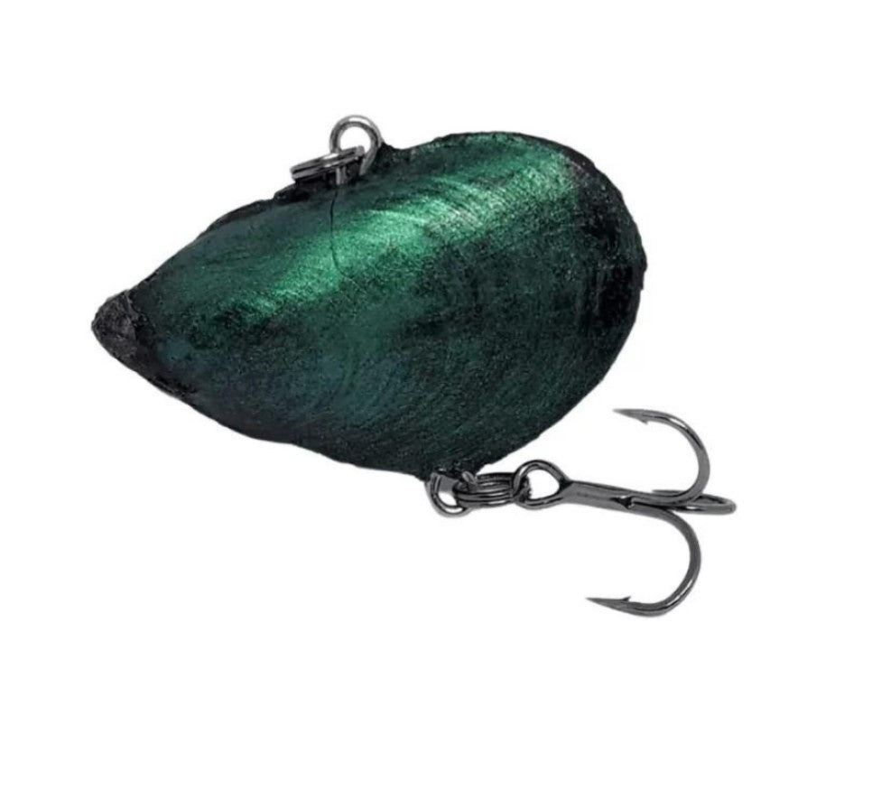 Fishmad Mussel Lure - Algae Green - Small – Trophy Trout Lures and