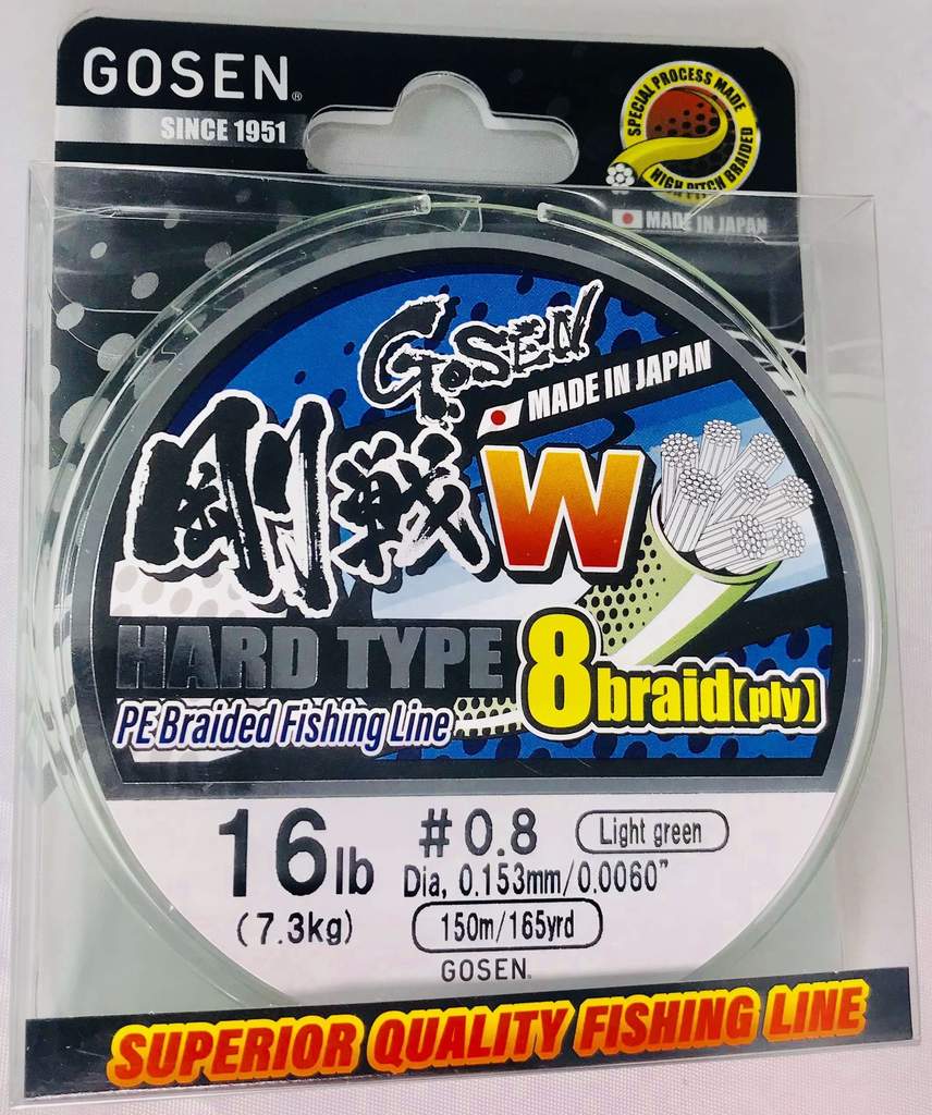 GOSEN 8 Ply Hard Casting PE.08 - 16lb / 7.3kg – Trophy Trout Lures and Fly  Fishing