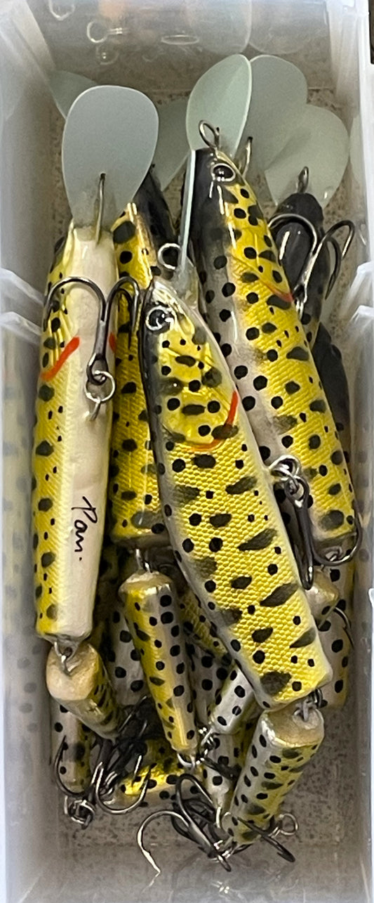 PAN Handmade Lures 100mm 12g Jointed - Gold Trout