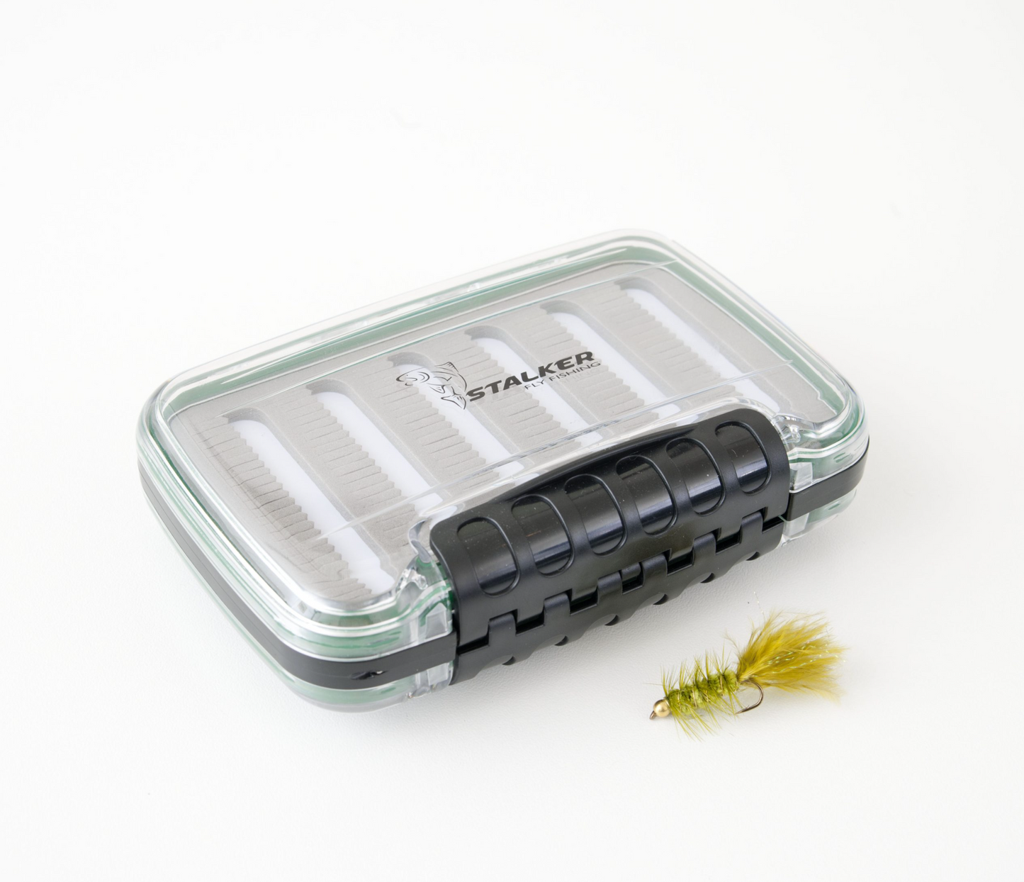 Stalker Double Sided Small Green and Black Fly Box