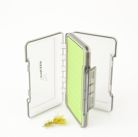 Stalker Double Sided Green Slit Silicone Fly Box - Large #1