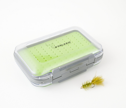 Stalker Double Sided Green Slit Silicone Fly Box - Large #2
