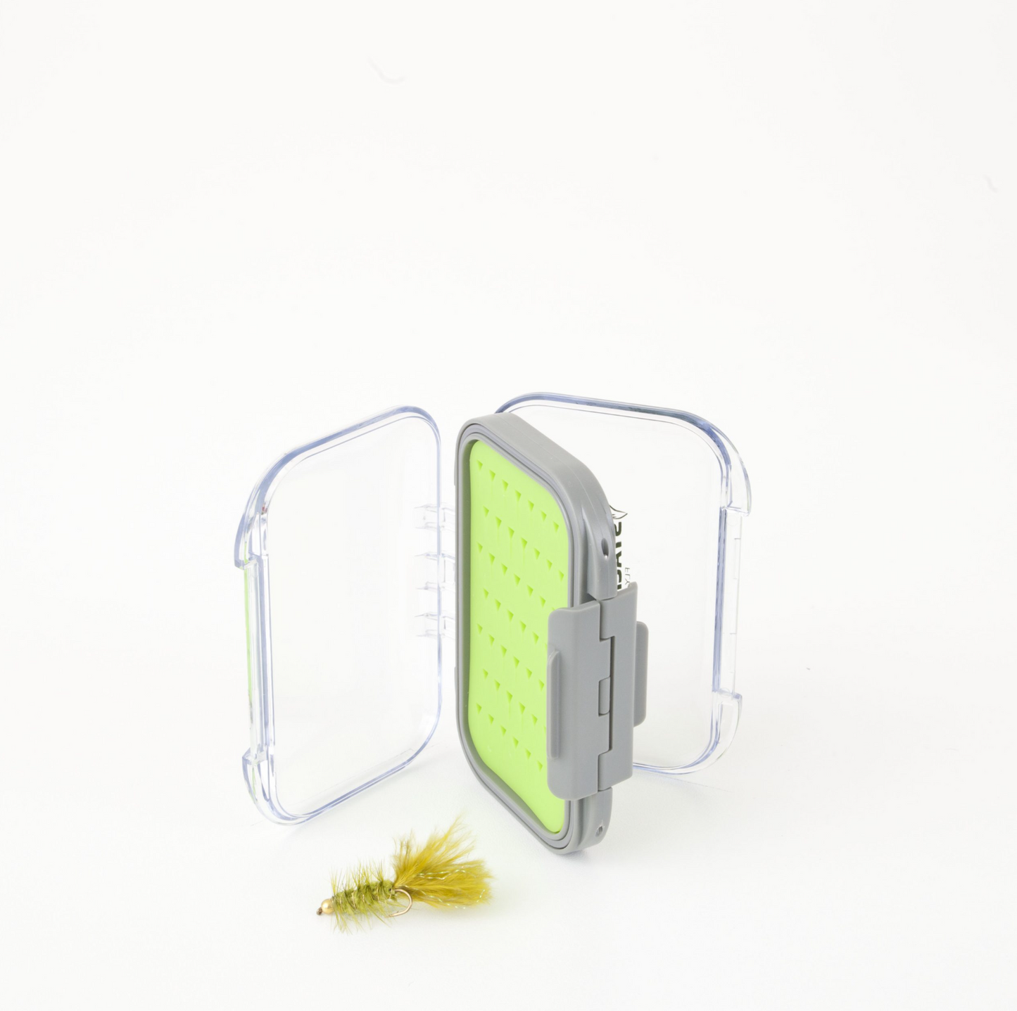 Stalker Double Sided Green Slit Silicone Fly Box - Small