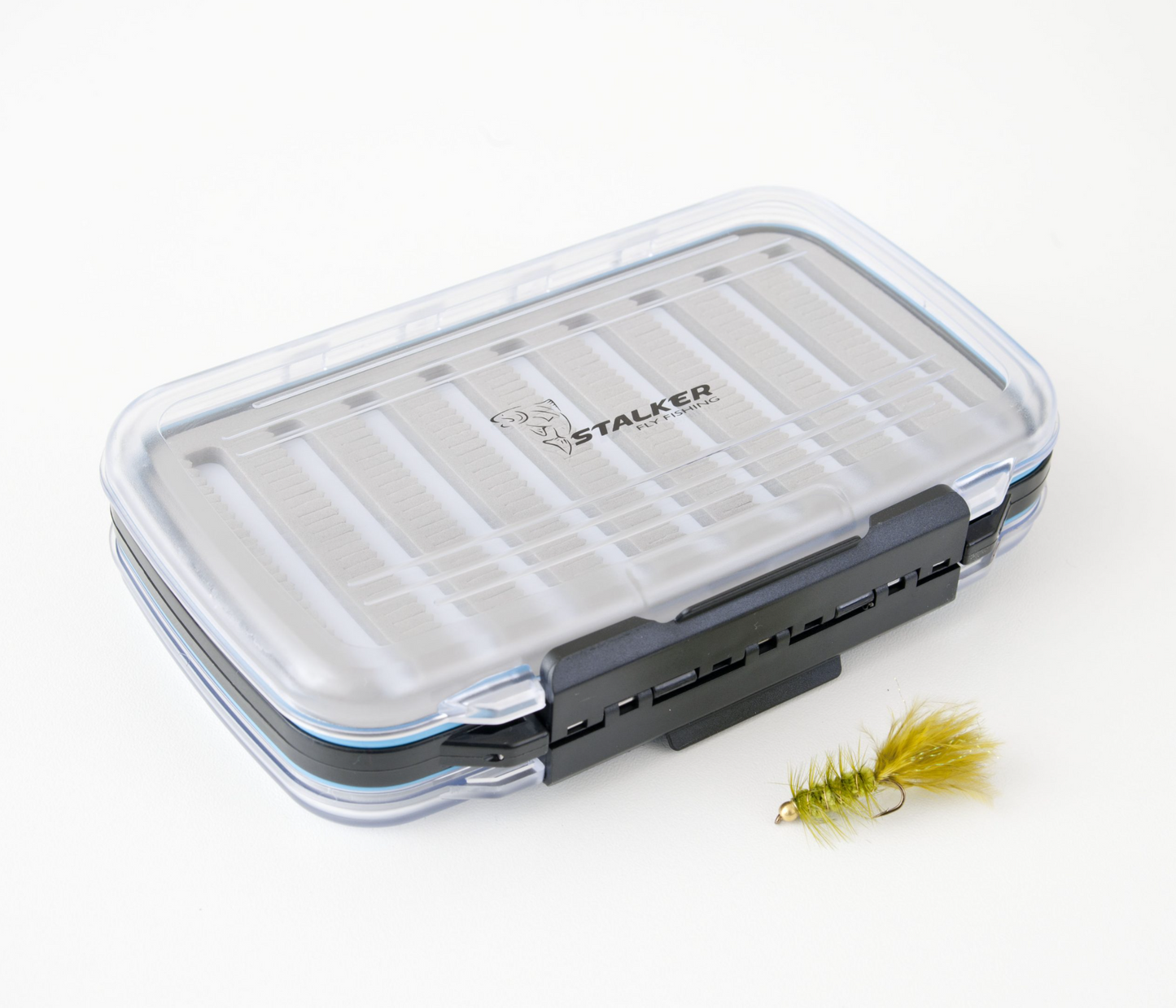 Stalker Double Sided Large Grey & Blue Fly Box