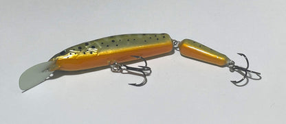 PAN Handmade Lures 100mm 12g Jointed - Black Gold Orange