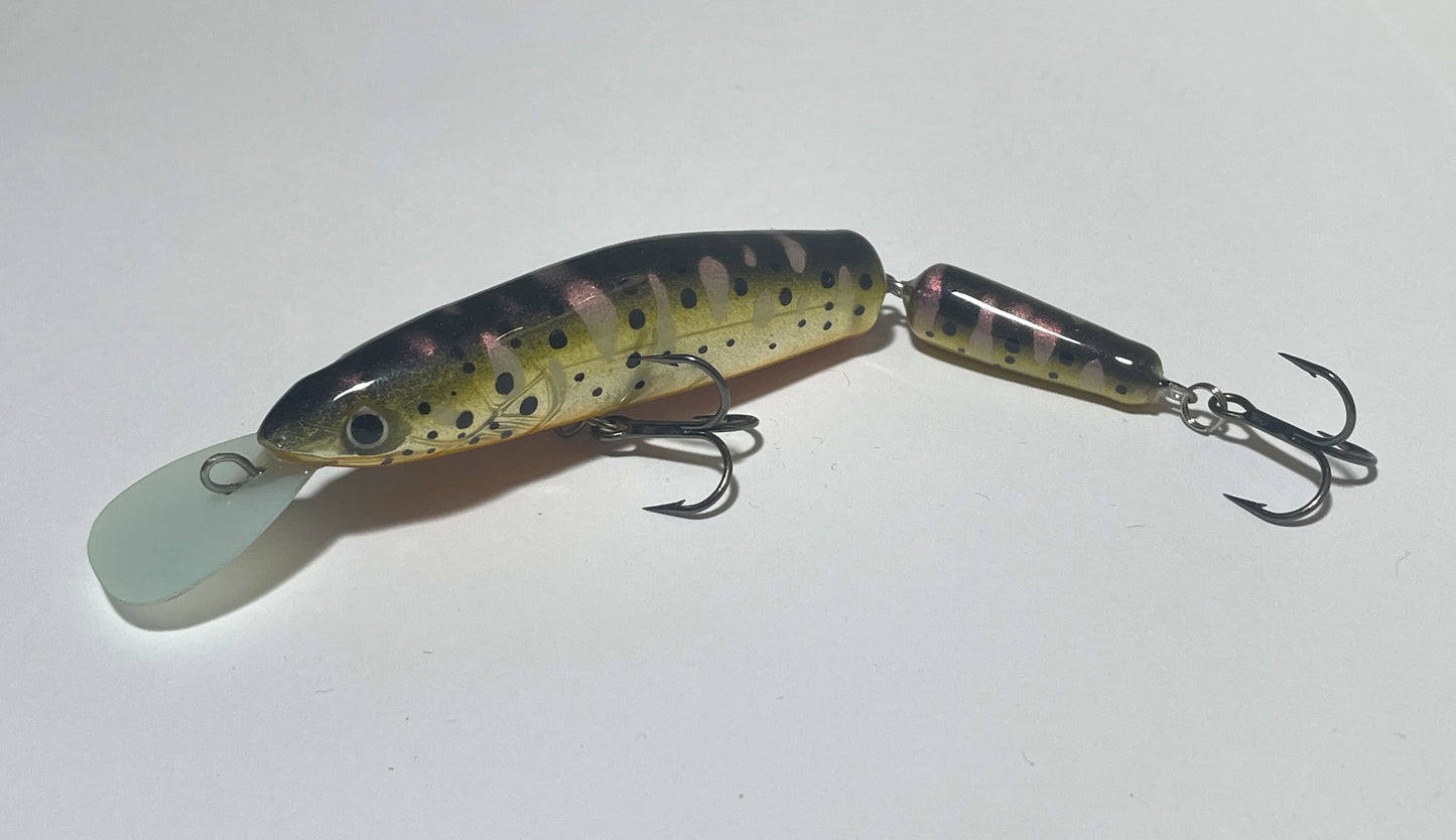 PAN Handmade Lures 100mm 12g Jointed - Black Gold Orange
