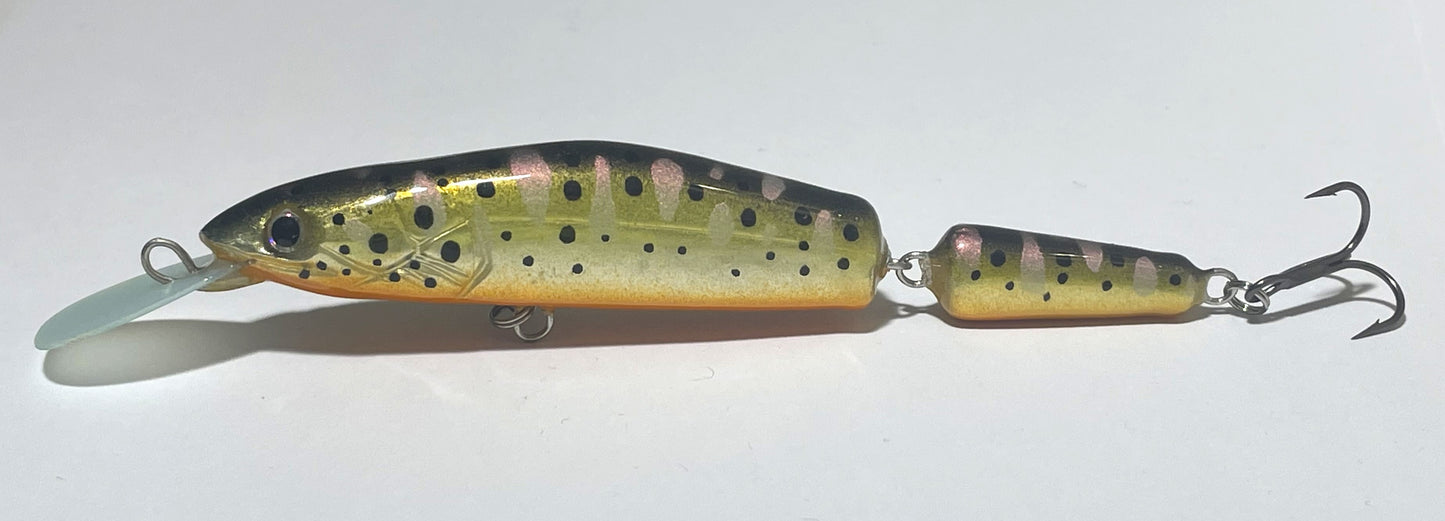 PAN Handmade Lures 100mm 12g Jointed - Black Gold Orange