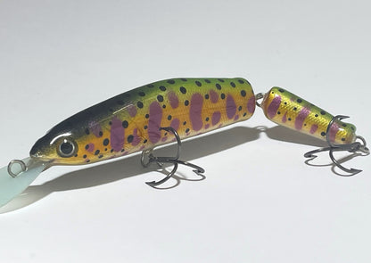PAN Handmade Lures 100mm 12g Jointed - Green Purple Orange