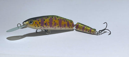 PAN Handmade Lures 100mm 12g Jointed - Green Purple Orange