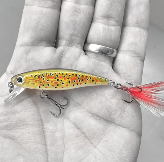 Dynamic Lures HD Trout (Ghost Brown Trout with Feather)