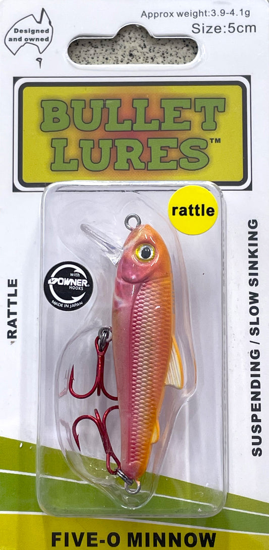 Bullet Lures Five-O Minnow Suspending + Rattling (Golden Trout)