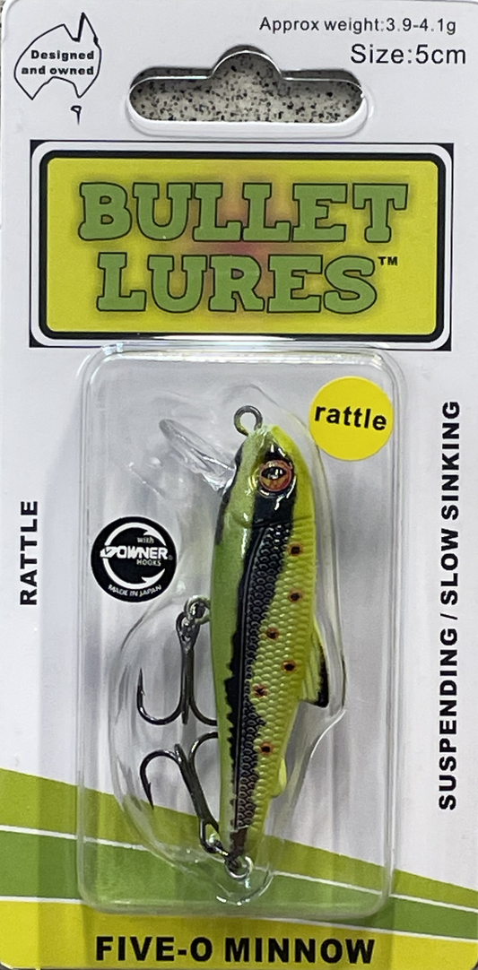 Bullet Lures Five-O Minnow Suspending + Rattling (Red Eyed Tree Frog)