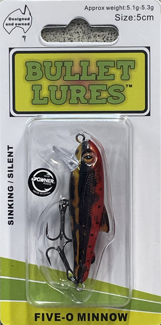 Bullet Lures Five-O Minnow Sinking (Red Tree Frog)