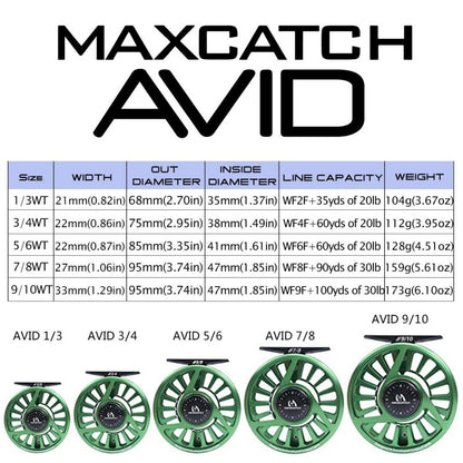 Maxcatch Avid Fly Reel - Black