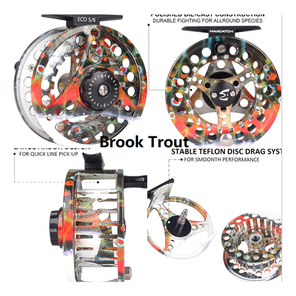 Maxcatch ECO New Starter Fly Reel - Brook Trout Pattern