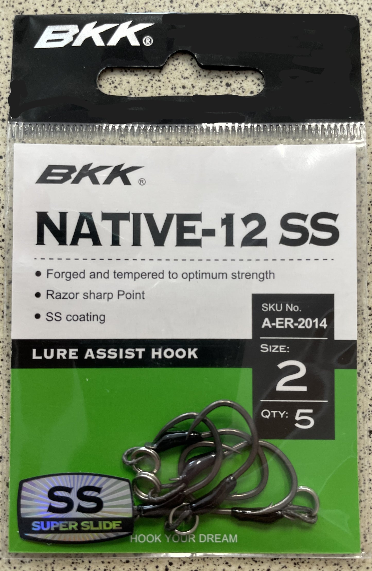 BKK Native-12 SS Lure Assist Single Hook #2