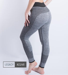LEGACY ACTIVE Nylon and Cotton Leggings Gray / Black
