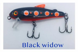Bullet Lures Five-O Minnow Sinking (Black Widow)