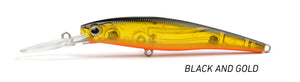 Pro Lure ST72 Minnow - Deep (Black and Gold)